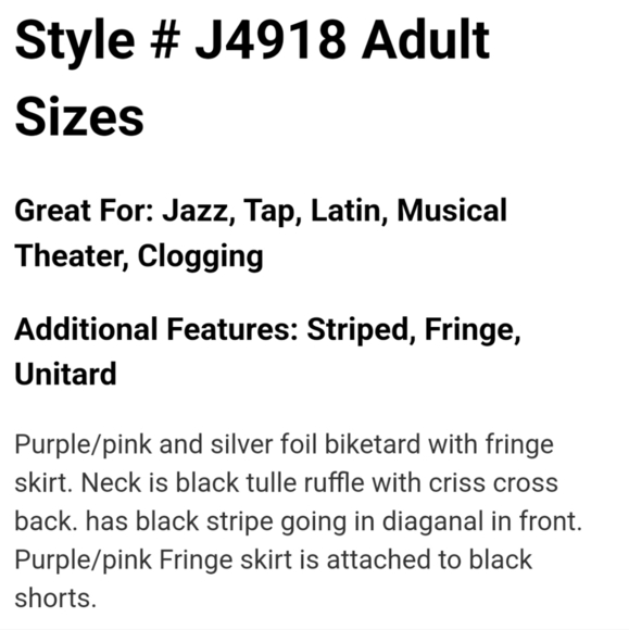 Curtain Call Purple and Black Fringe Dress Costume With Hair Accessory NWT Sz 14 - Picture 11 of 13